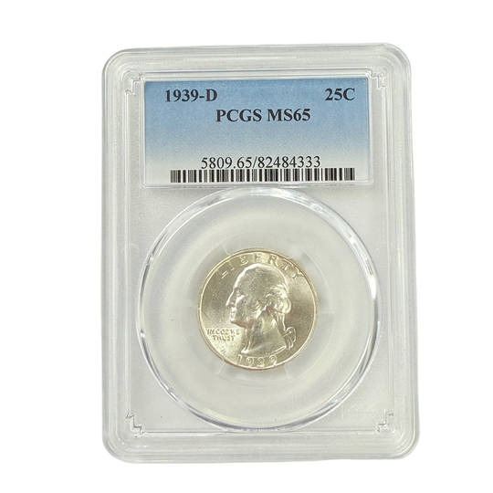 1939-D Washington Quarter PCGS MS65
