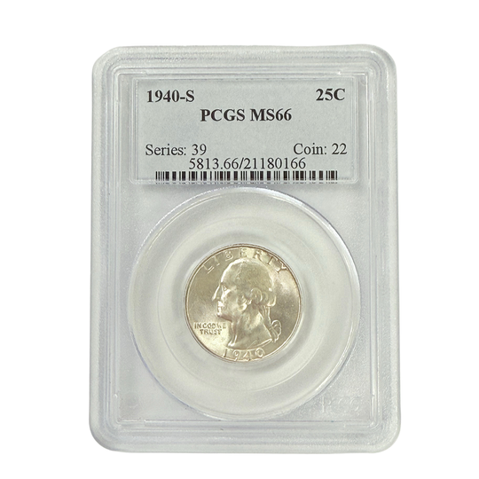 1940-S Washington Quarter PCGS MS66