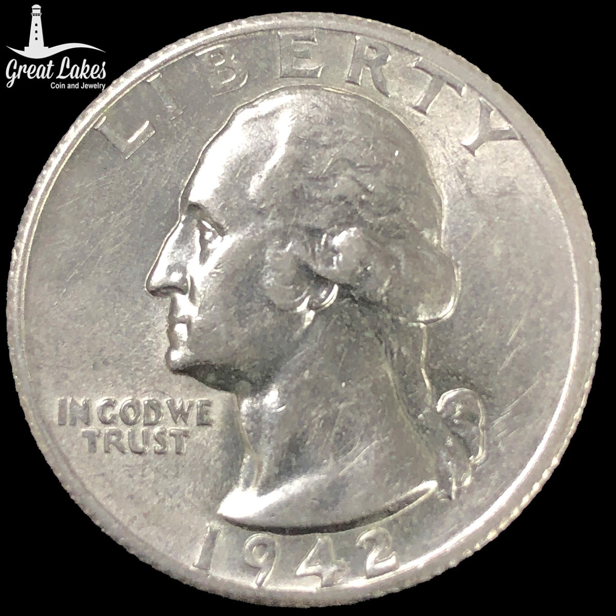 1942-S Washington Quarter (AU Details)