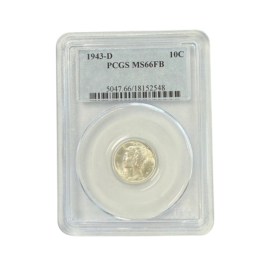 1943-D Mercury Head Dime PCGS MS66 FB