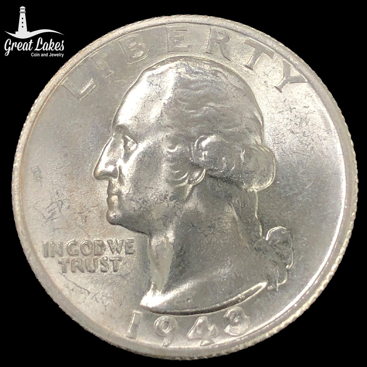 1943-S Washington Quarter (AU / BU)