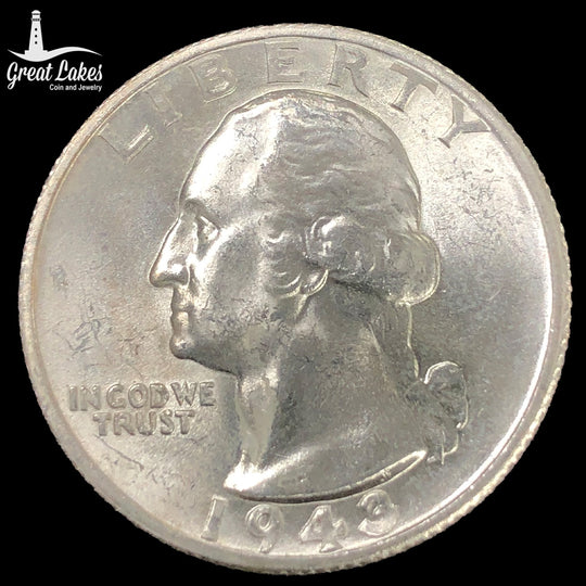 1943-S Washington Quarter (AU / BU)