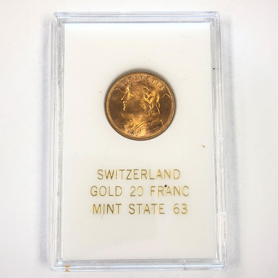 1949-B Switzerland 20 Francs Helvetia (MS63)