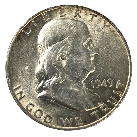 1949-D Franklin Half Dollar (AU Details)