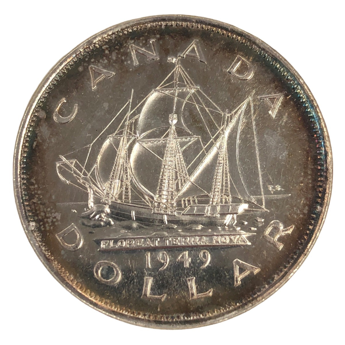 1949 Canadian Silver Dollar NGC MS63 (Old Holder)