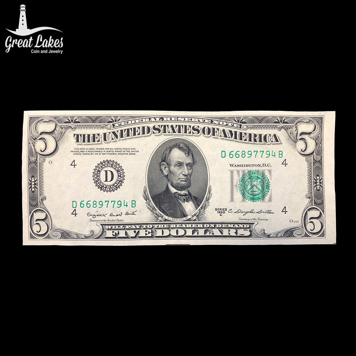 1950-C $5 Federal Reserve Note (CU)
