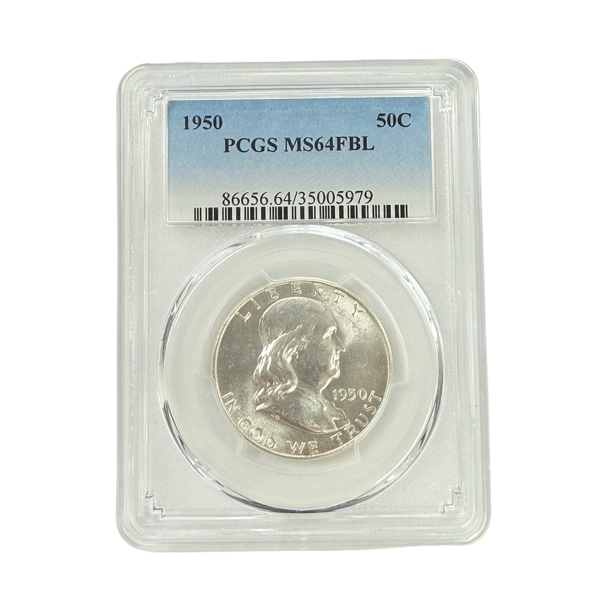 1950 Franklin Half Dollar PCGS MS64FBL