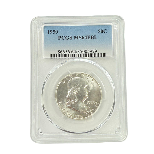 1950 Franklin Half Dollar PCGS MS64FBL