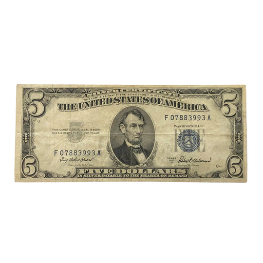 1953 A $5 Silver Certificate (VF)
