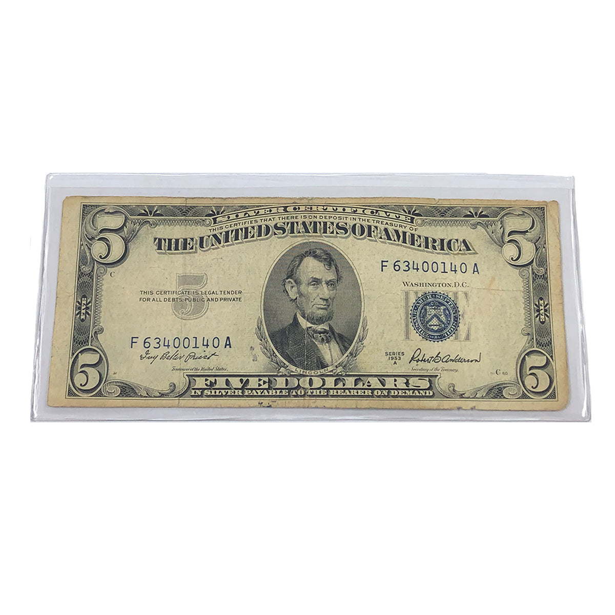 1953-A $5 Silver Certificate (VG)