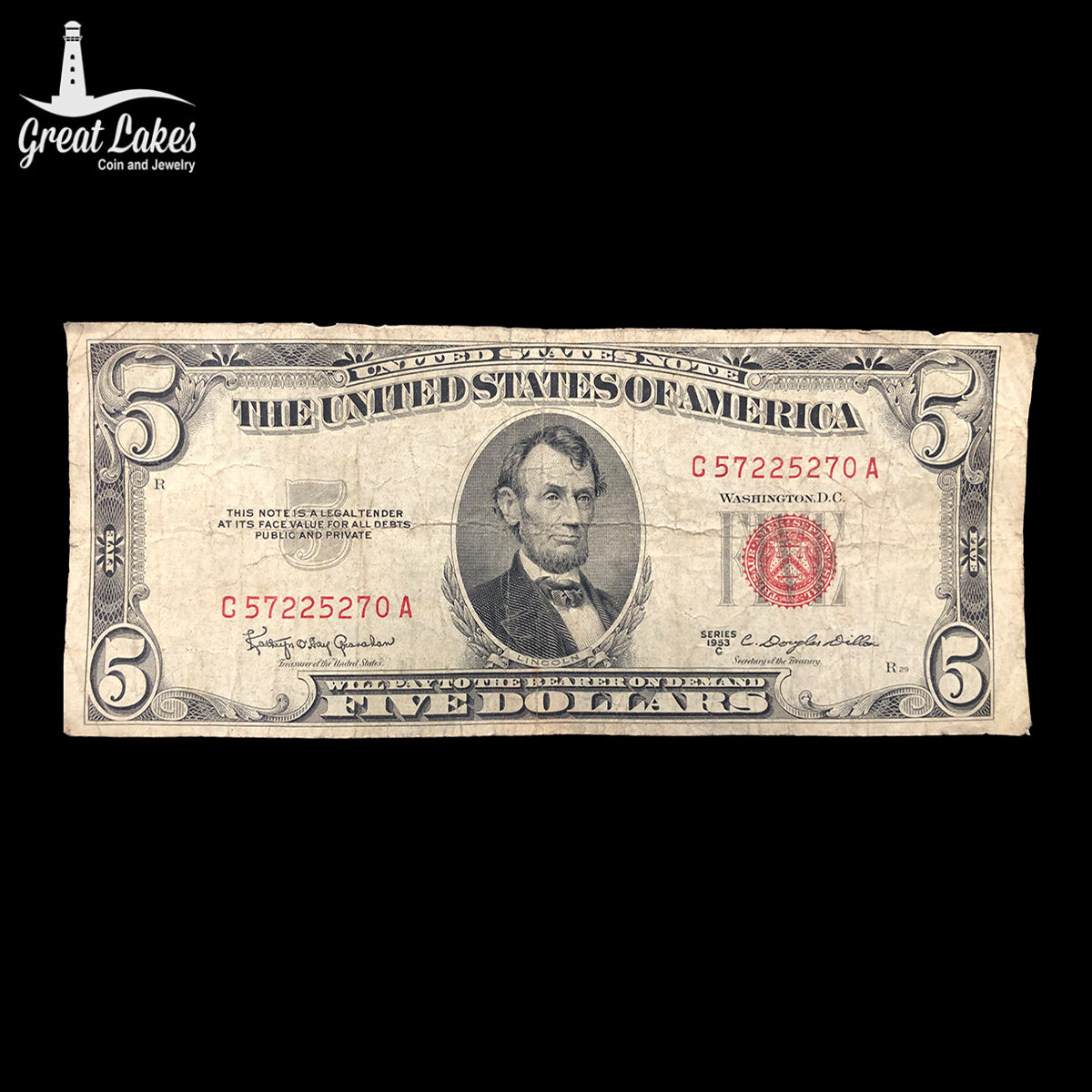 1953-C $5 Legal Tender (F)
