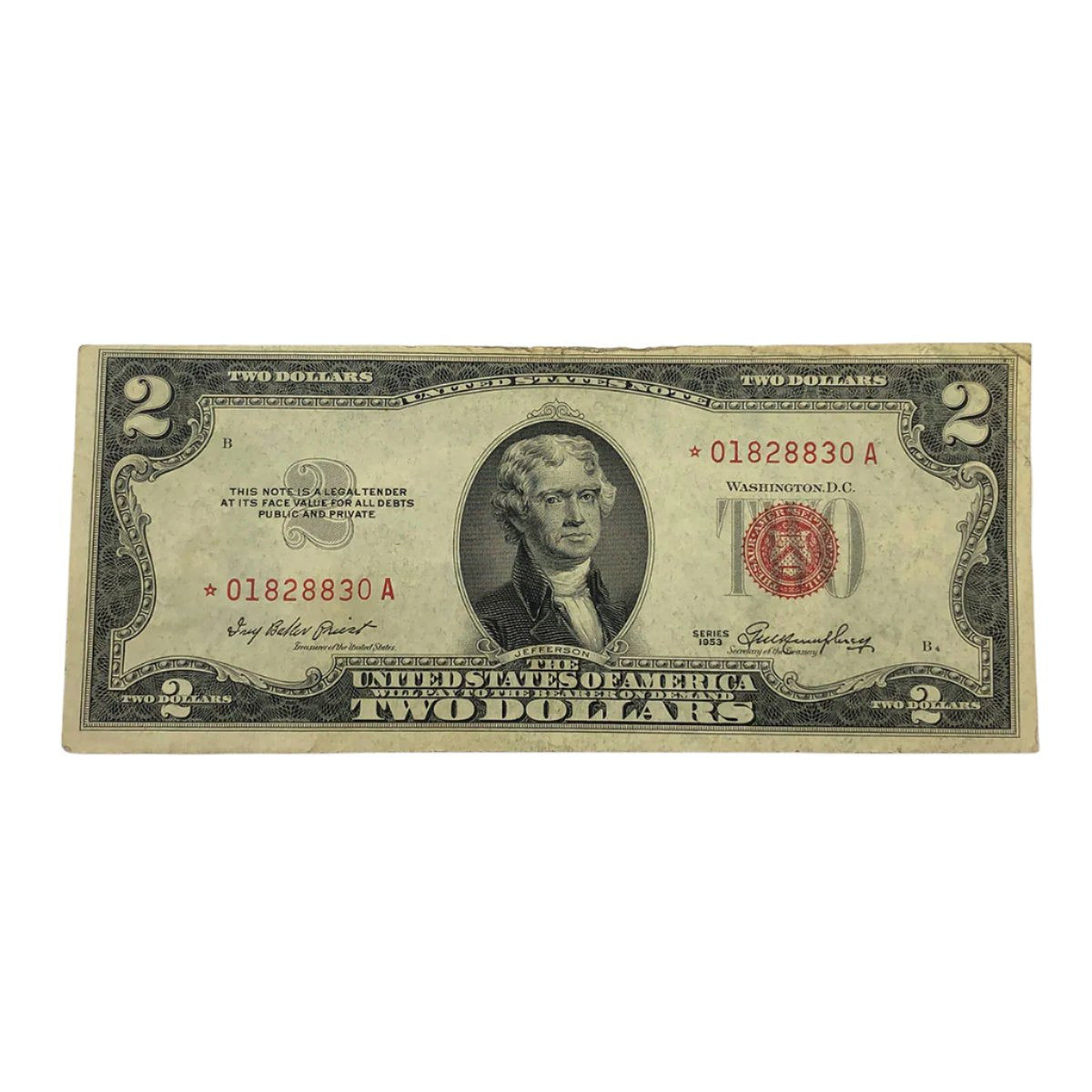 1953 $2 Legal Tender Star Note (VF)