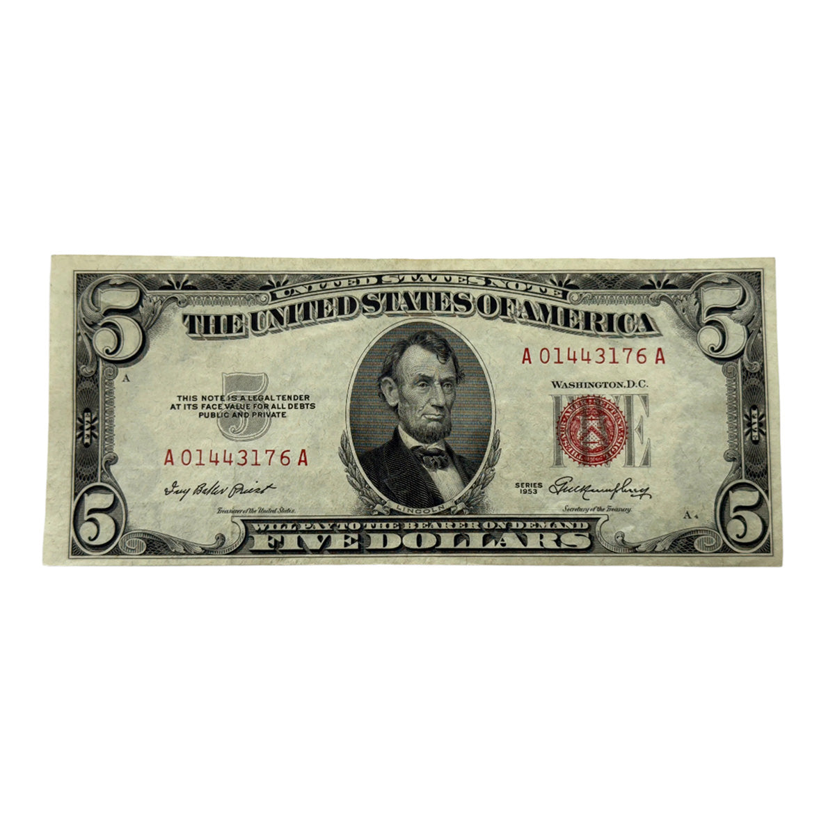 1953 $5 Legal Tender (XF)
