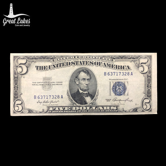 1953 $5 Silver Certificate (XF)