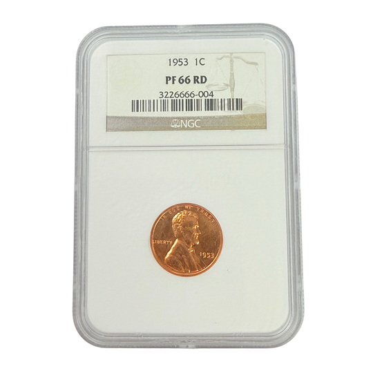 1953 Lincoln Cent NGC PF66 RD