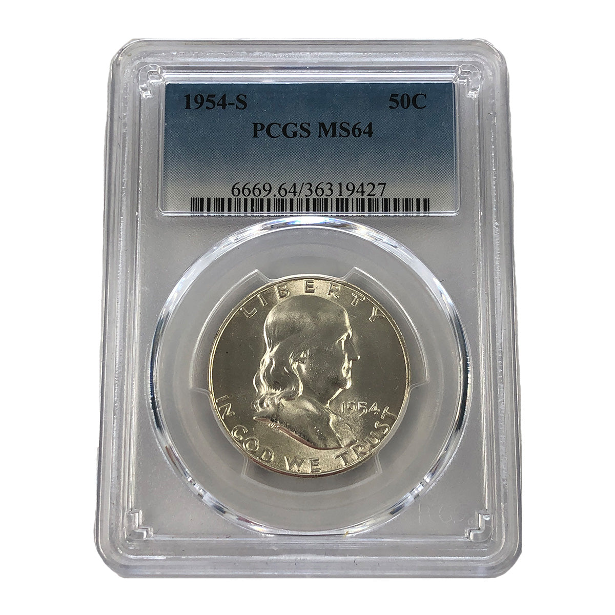 1954-S Franklin Half Dollar PCGS MS64