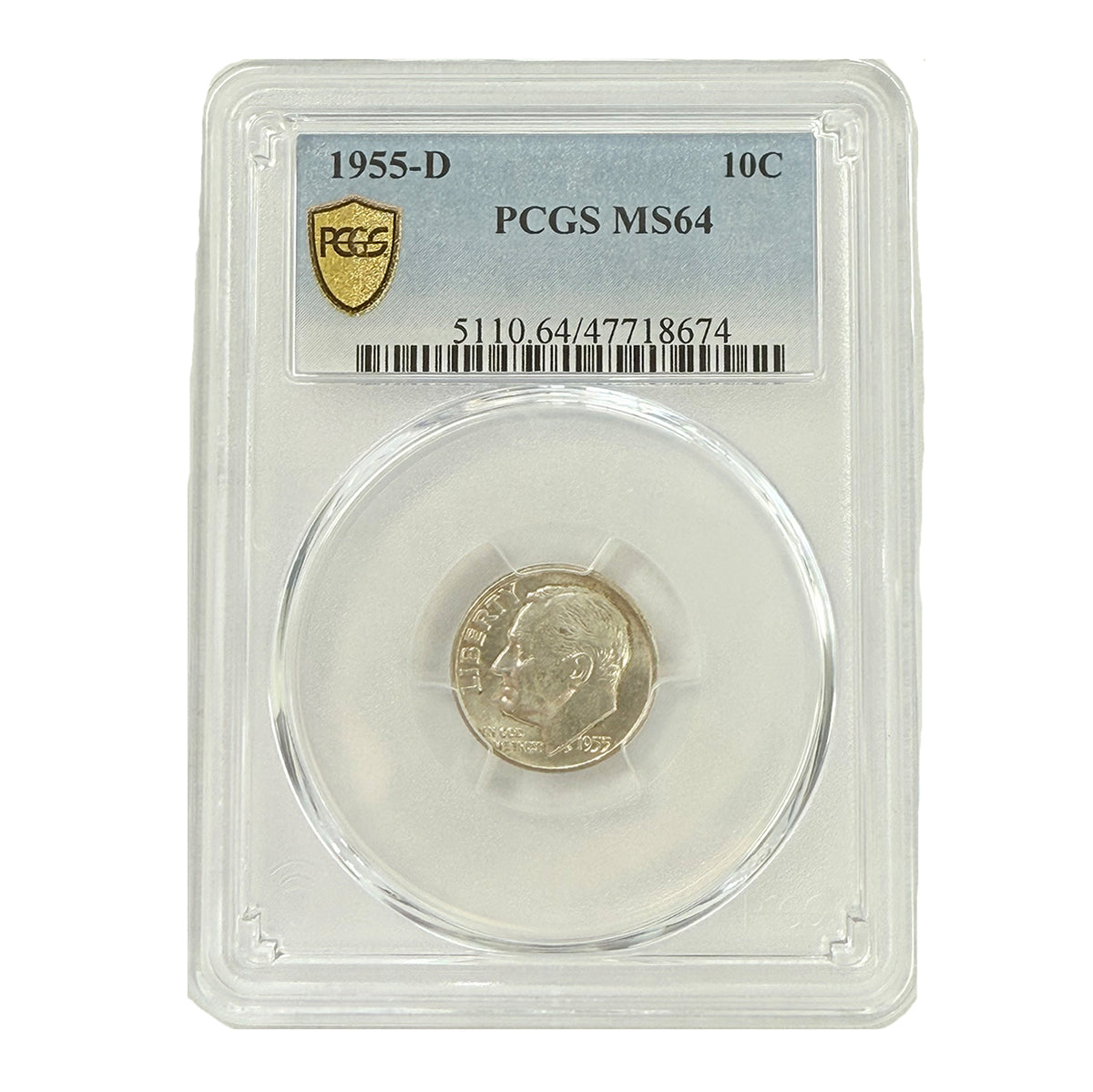 1955-D Roosevelt Dime PCGS MS64