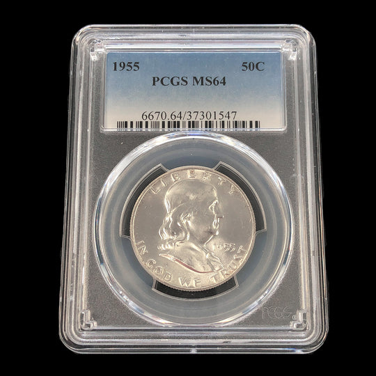 1955 Franklin Half Dollar PCGS MS64