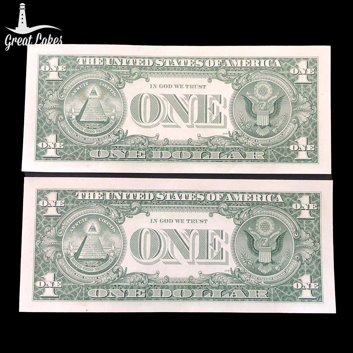 Lot of 2 Consecutive 1957 $1 Silver Certificate (AU / CU)