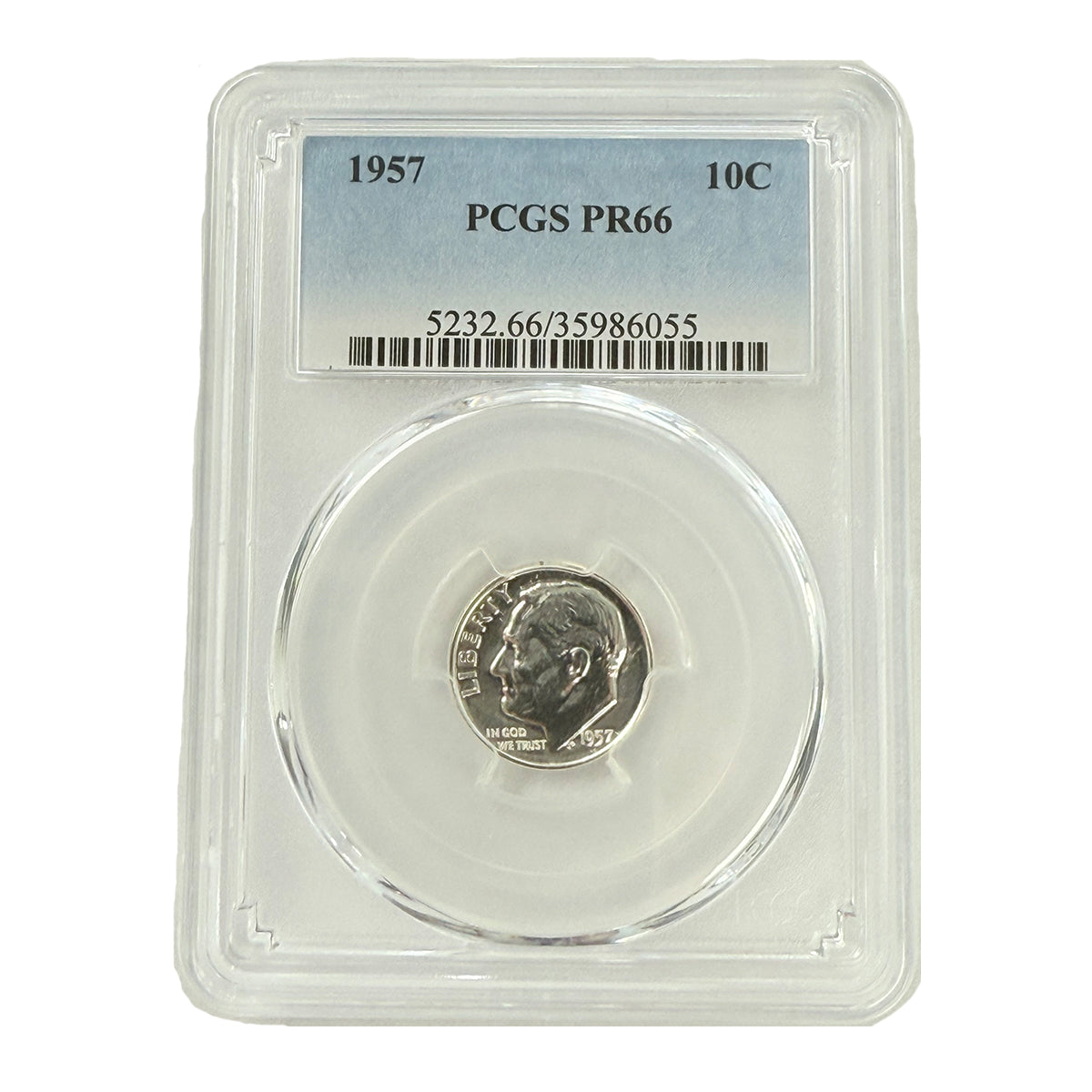 1957 Roosevelt Dime PCGS PR66