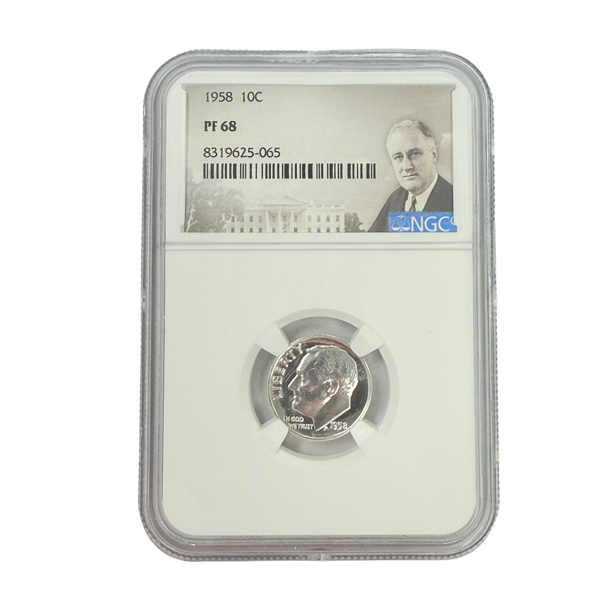 1958 Roosevelt Dime NGC PF68