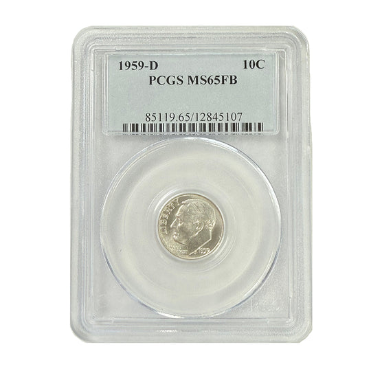 1959-D Roosevelt Dime PCGS MS65FB