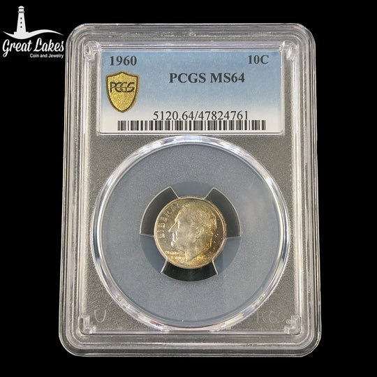 1960 Roosevelt Dime PCGS MS64