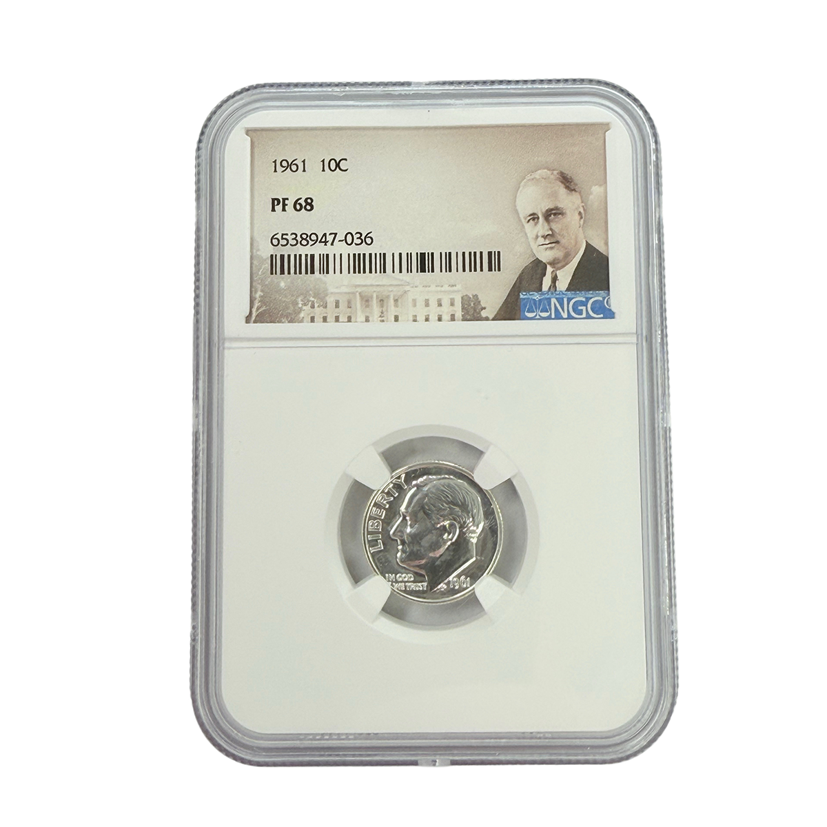 1961 Roosevelt Dime NGC PF68