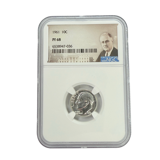 1961 Roosevelt Dime NGC PF68