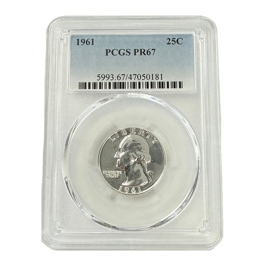 1961 Washington Quarter PCGS PR67