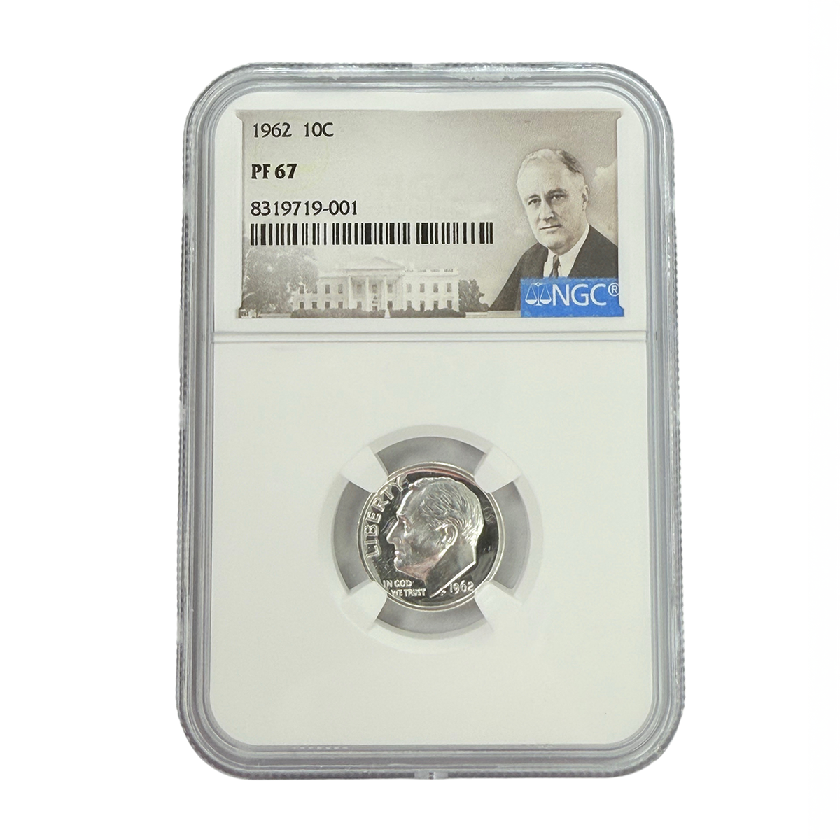 1962 Roosevelt Dime NGC PF67