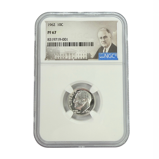 1962 Roosevelt Dime NGC PF67