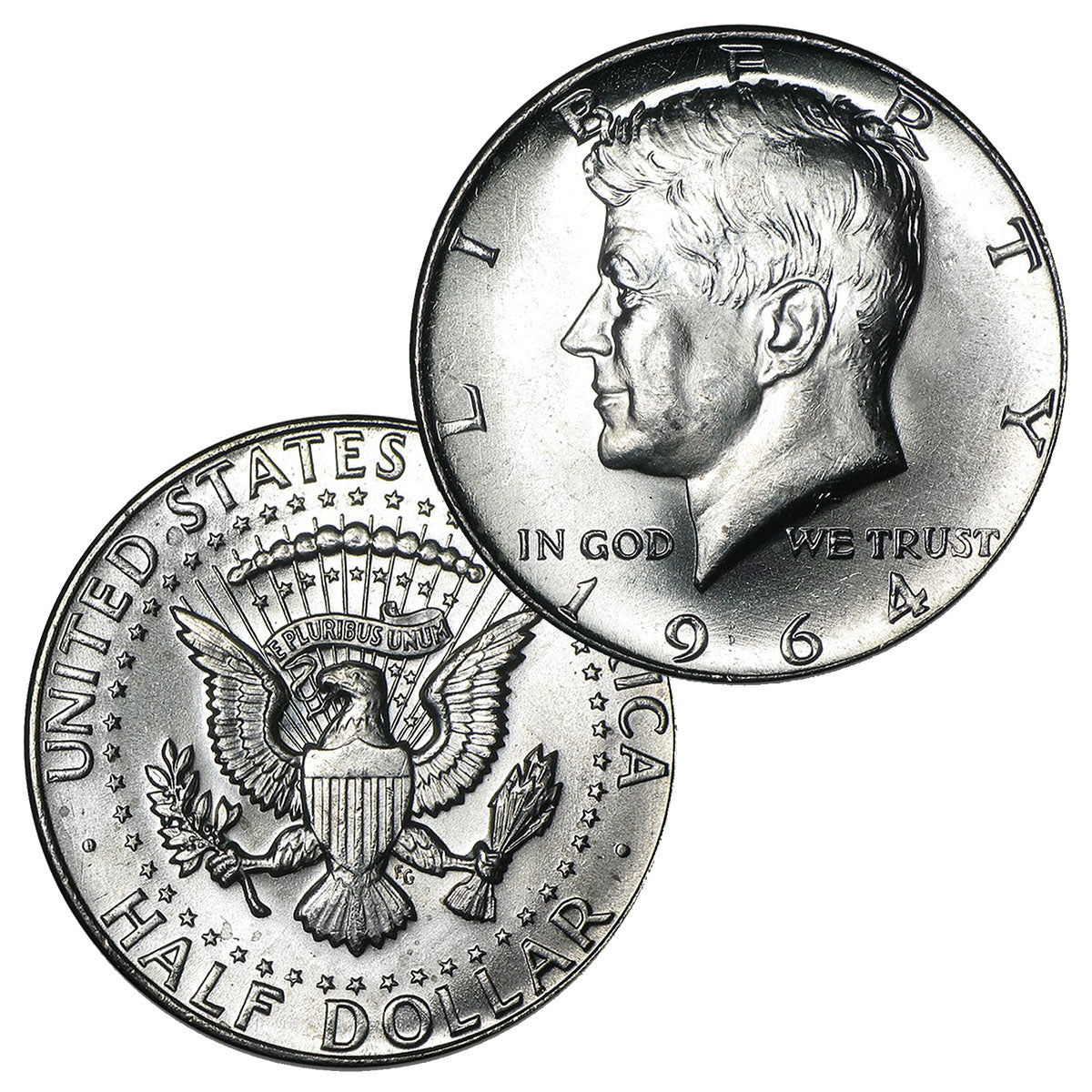 90% Silver 1964 Kennedy Half Dollars ($5 FV) (BU)