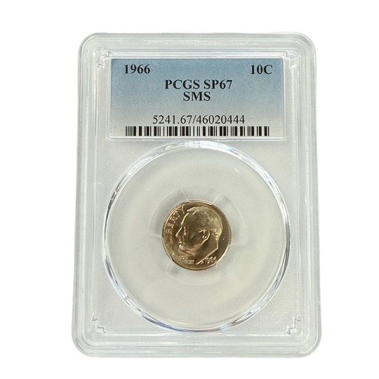 1966 Roosevelt Dime PCGS SP67 SMS