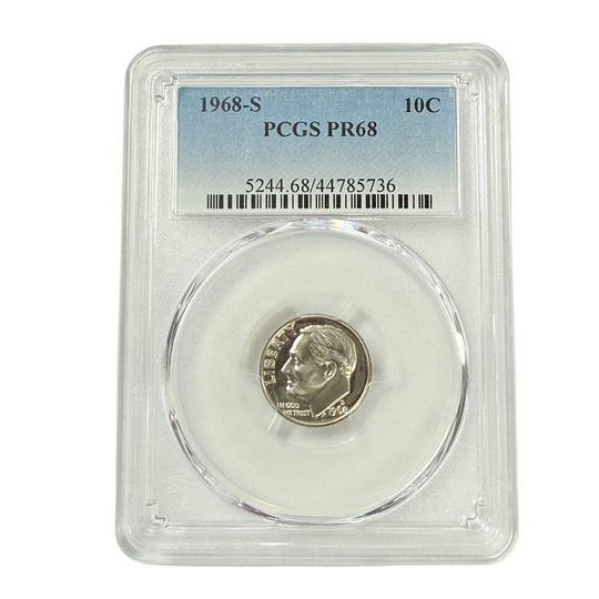 1968-S Roosevelt Dime PCGS PR68