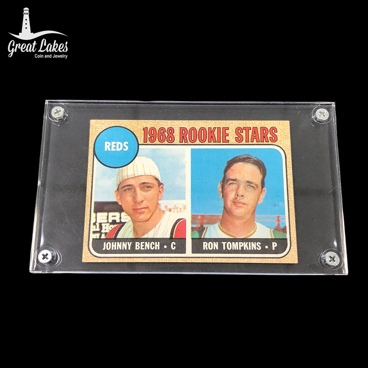 1968 Topps Johnny Bench Rookie Card w/Ron Tompkins Card #247