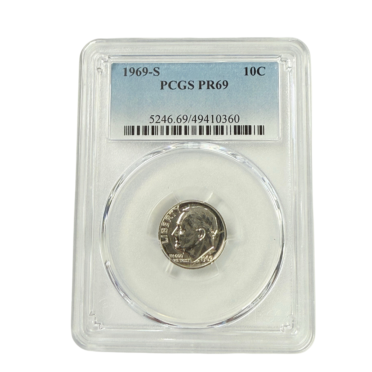 1969-S Roosevelt Dime PCGS PR69