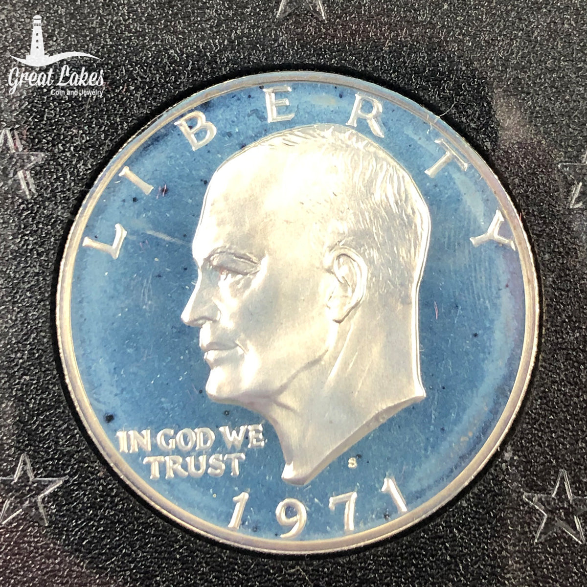 1971-S Eisenhower 40% Proof Silver Dollar (Lens Only)