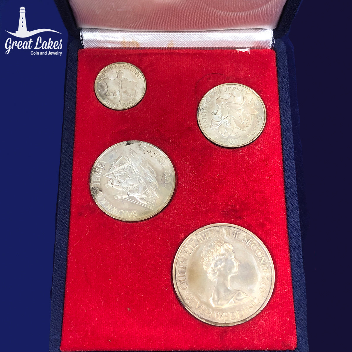 1972 Bailiwick of Jersey Queen Elizabeth Wedding Anniversary