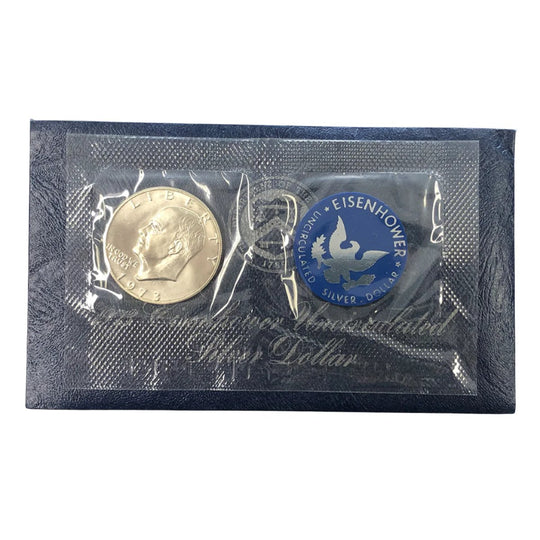 1973-S Eisenhower 40% Uncirculated Silver Dollar (With Original Packaging)