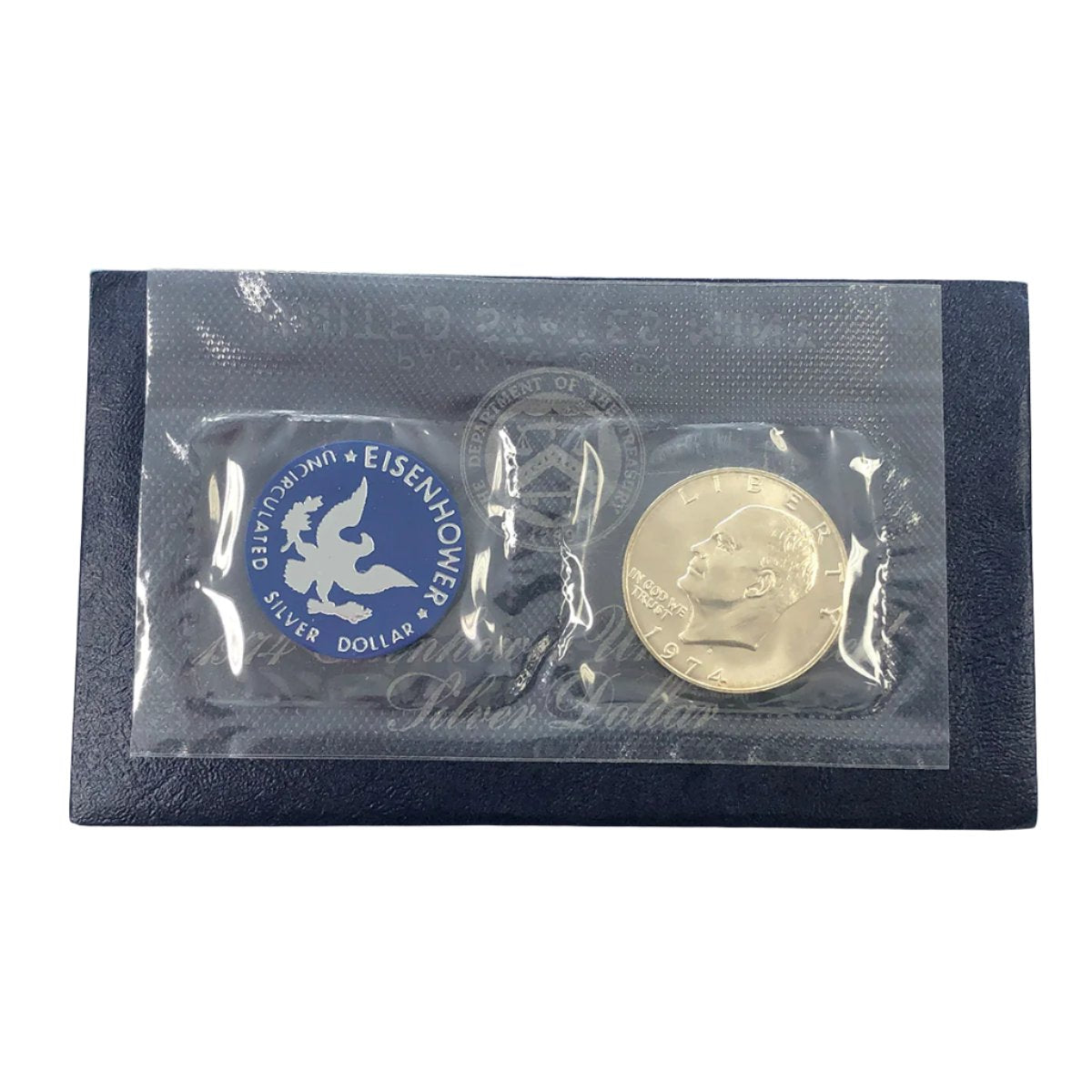 1974-S Eisenhower 40% Uncirculated Silver Dollar (With Original Packaging)