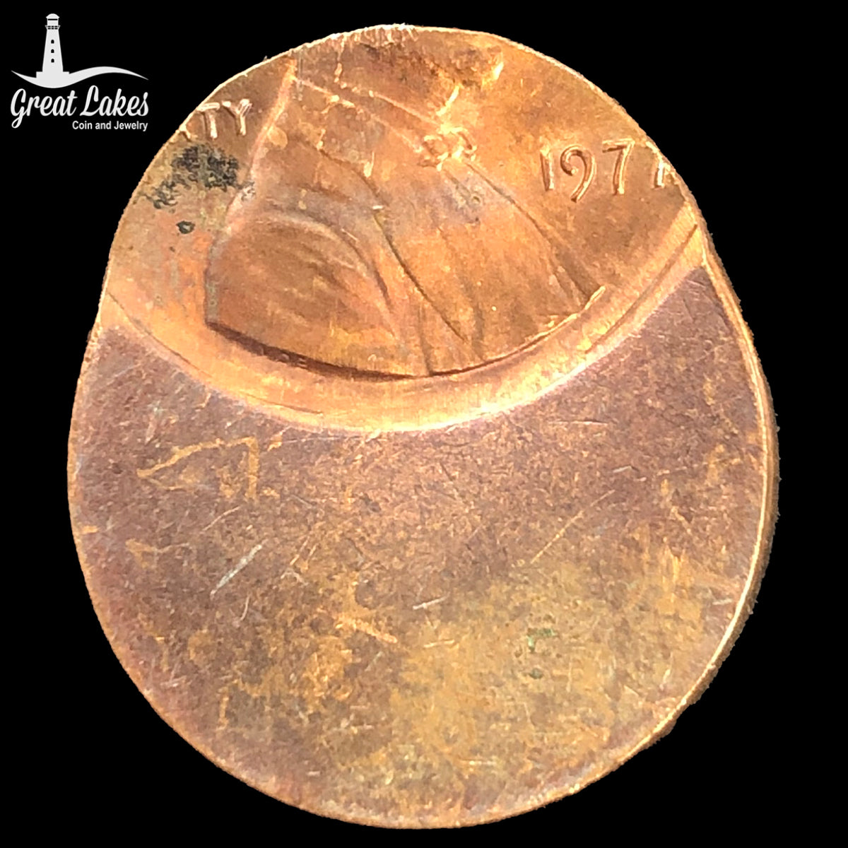 1977 Off Center Lincoln Memorial Cent (AU)