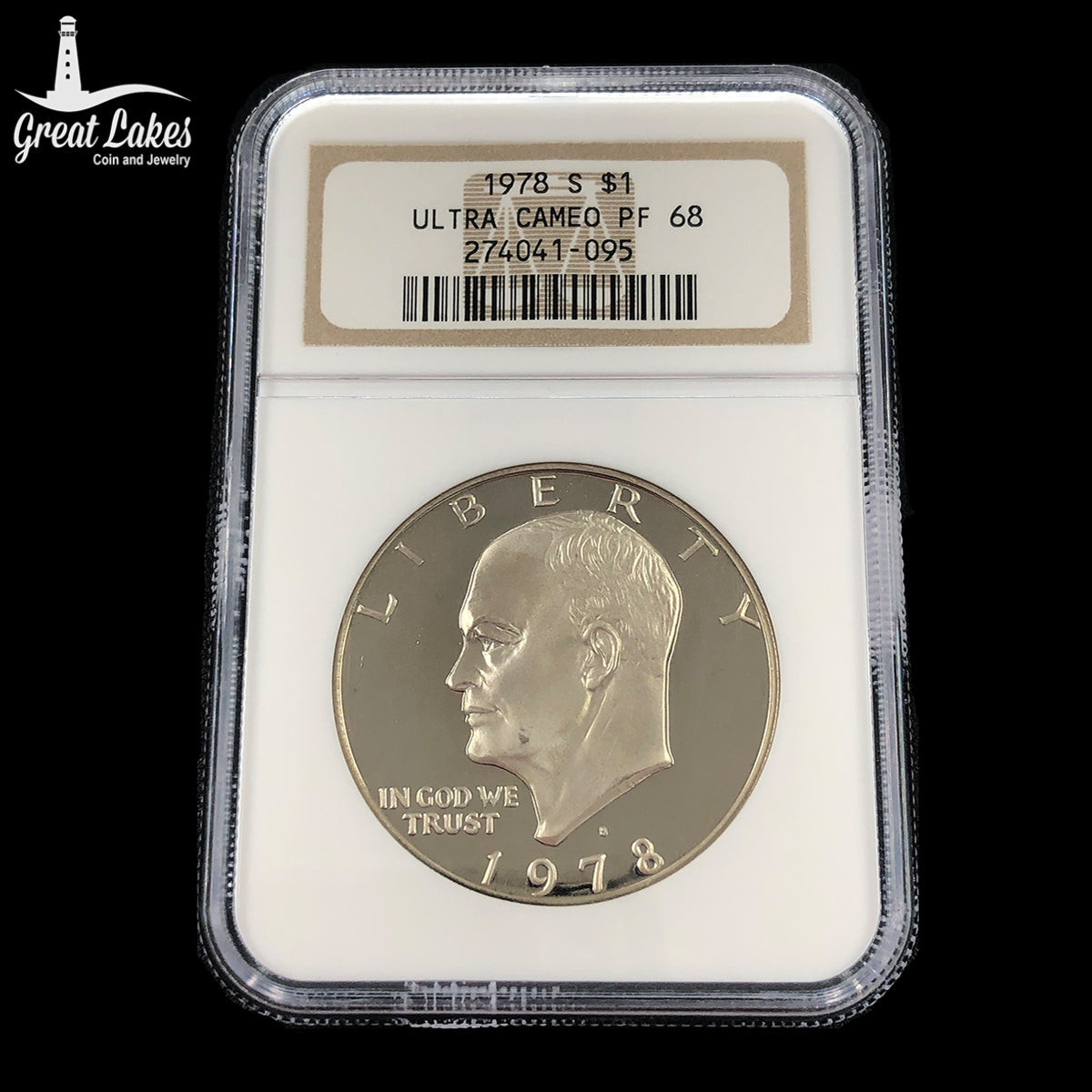 1978-S Eisenhower Dollar NGC PF68 Ultra Cameo