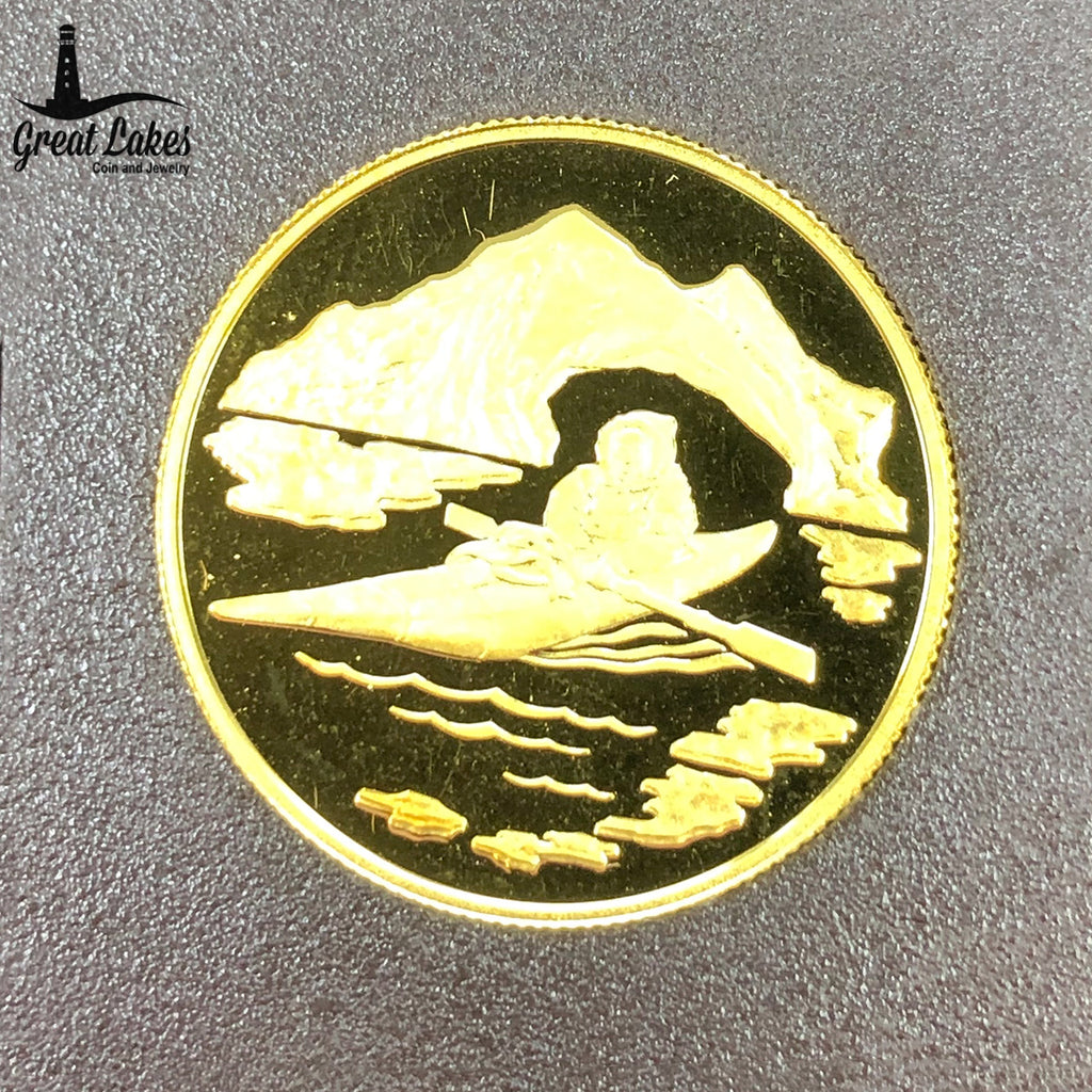 カナダ　$100 一枚 1980 Canadian Proof $100 1/2 oz Gold Coin - Great Lakes Coin