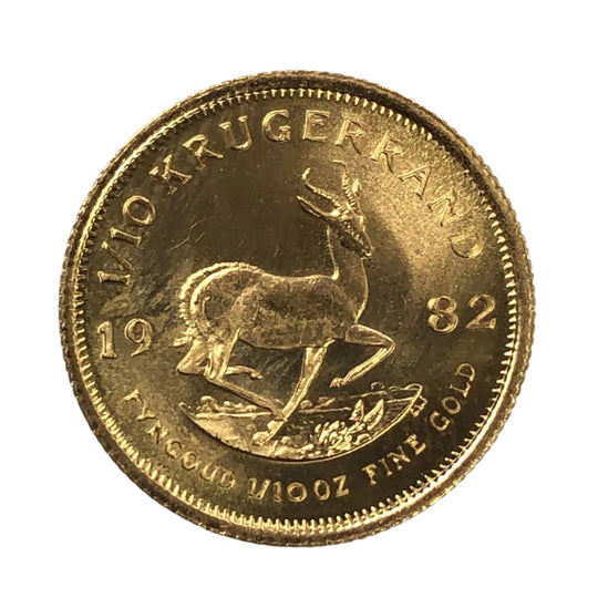 1982 South African 1/10 oz Gold Krugerand (Secondary)