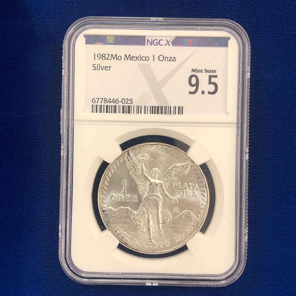 1982 MO 1 Mexican Onza Libertad (NGCX MS 9.5) - Great Lakes Coin