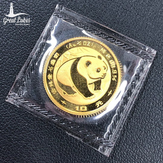 1983 Chinese 1/10 oz Gold Panda (BU)
