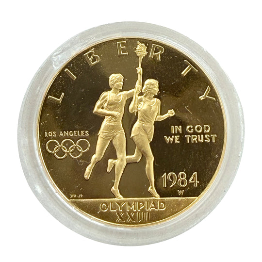 1984-W $10 Commemorative Olympic Gold Proof Coin (In Cap Only)