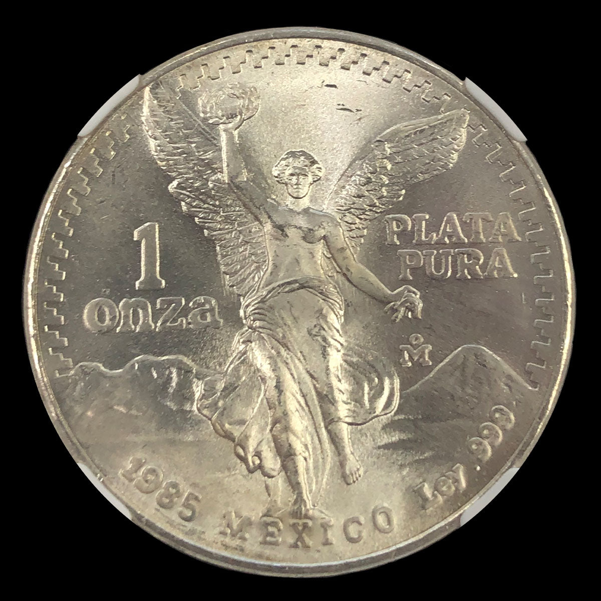1985 Mexican 1 oz Silver Libertad NGC MS66