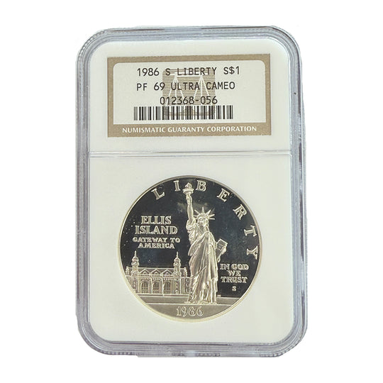 1986-S Statue of Liberty Silver Commemorative Dollar NGC PF69 Ultra Cameo